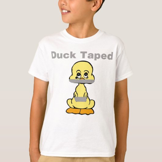 Duct Tape Humor Geel Duck Taped T-shirt (Voorkant)