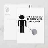 Duct tape-Humor loopt door uw tapeband Briefkaart (Voorkant / Achterkant)