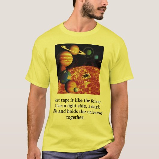 Duct tape is als de kracht. t-shirt (Voorkant)