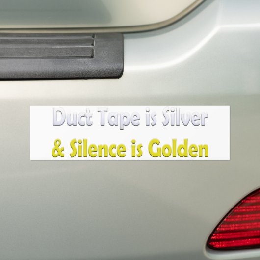 Duct tape is zilver bumpersticker (Op auto)