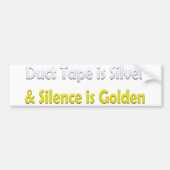 Duct tape is zilver bumpersticker (Voorkant)