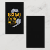 Duct-tape kan de stuitbare Sarcasm Craftsman-Humor Visitekaartje (Voorkant / Achterkant)
