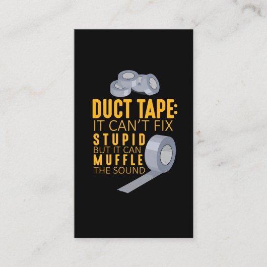 Duct-tape kan de stuitbare Sarcasm Craftsman-Humor Visitekaartje (Voorkant)