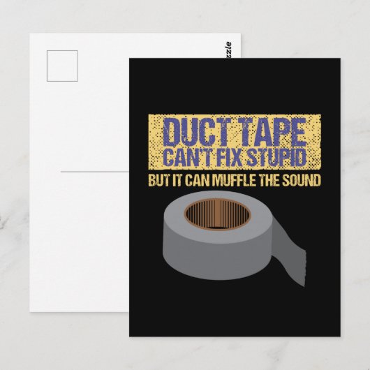 Duct-tape kan geen stuitbare harde schijf herstell briefkaart (Voorkant / Achterkant)