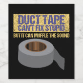 Duct-tape kan geen stuitbare harde schijf herstell wijn etiket (Enkel label)