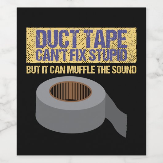 Duct-tape kan geen stuitbare harde schijf herstell wijn etiket (Enkel label)