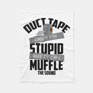 Duct tape kan stud niet repareren, maar het kan de fleece deken