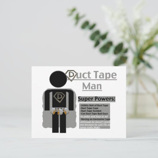 Duct tape-Man Briefkaart (Staand voorkant)