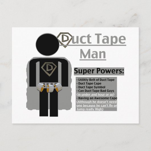 Duct tape-Man Briefkaart (Voorkant)