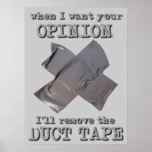 Duct Tape Mening Grappige Poster Humor