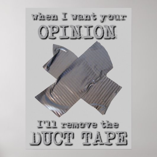 Duct Tape Mening Grappige Poster Humor (Voorkant)