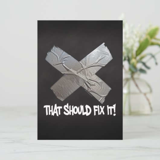 Duct-tape moet worden gefixeerd kaart (Staand voorkant)