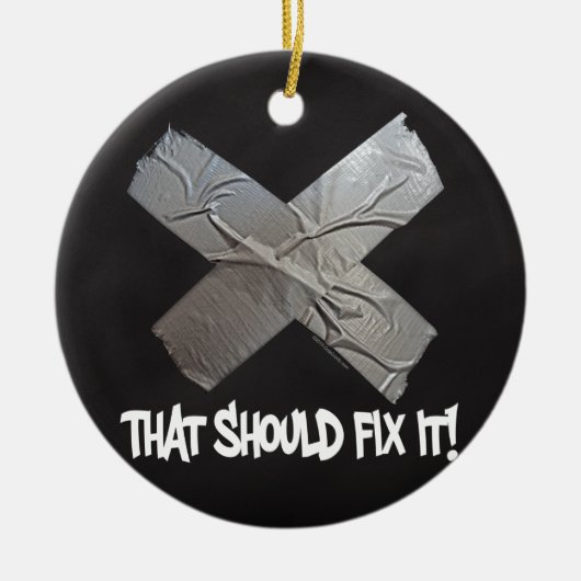 Duct-tape moet worden gefixeerd keramisch ornament (Voorkant)