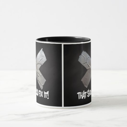 Duct-tape moet worden gefixeerd mok (Midden)