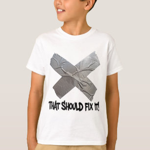 Duct-tape moet worden gefixeerd t-shirt