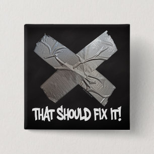 Duct-tape moet worden gefixeerd vierkante button 5,1 cm