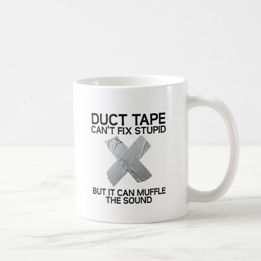 Duct Tape Moffel Stom Grappige Mok (Rechts)