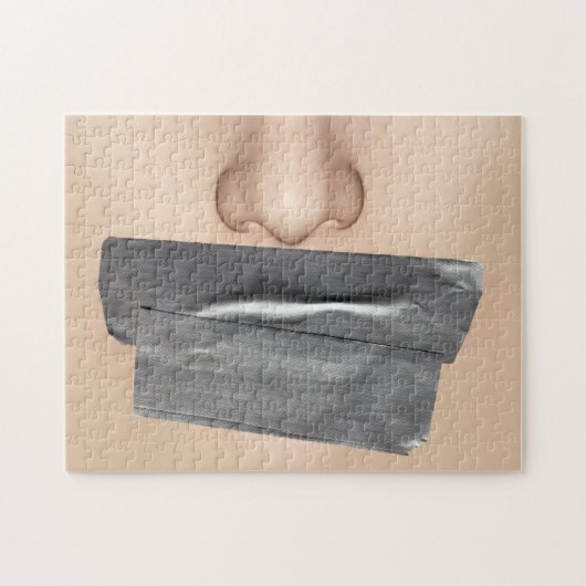 Duct Tape Mouth Jigzaag Puzzle Legpuzzel (Horizontaal)