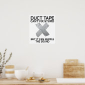Duct Tape Muffle Stupid Grappige Poster (Keuken)