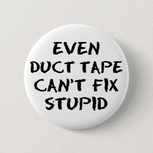 duct tape repareert domheid ronde button 5,7 cm