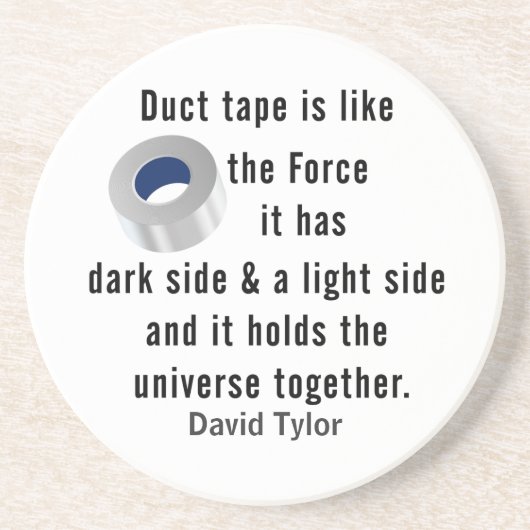 Duct Tape, technische humor Zandsteen Onderzetter (Voorkant)