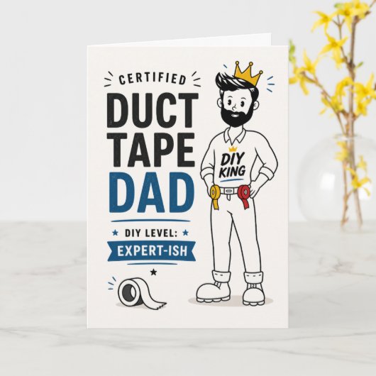 Duct Tape Vader - Vaderdag kaart (versie 7) (Gele Bloem)