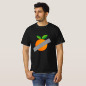 Duct-taped orange comical art t-shirt (Voorkant volledig)