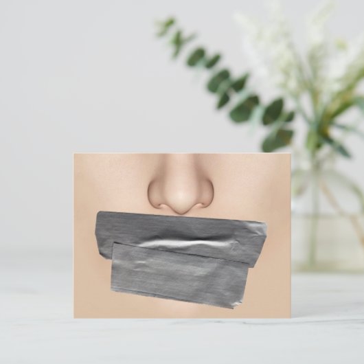 Duct tapemouth briefkaart (Staand voorkant)