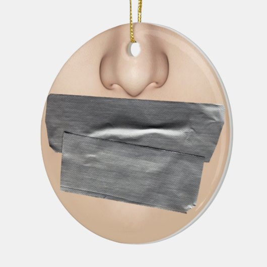 Duct tapemouth keramisch ornament (Links)