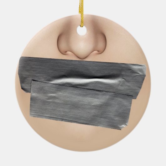 Duct tapemouth keramisch ornament (Achterkant)