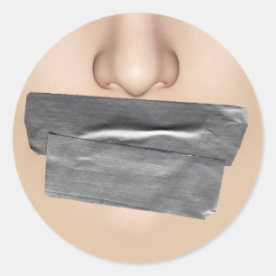 Duct tapemouth ronde sticker