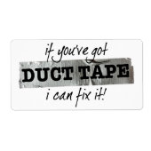 Duct tapewisselaar IT-Humor Etiket (Voorkant)
