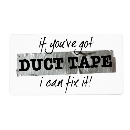 Duct tapewisselaar IT-Humor Etiket (Voorkant)