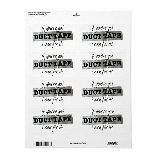 Duct tapewisselaar IT-Humor Etiket (Full Sheet)