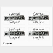 Duct tapewisselaar IT-Humor Rechthoekige Sticker (Vel)