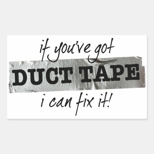 Duct tapewisselaar IT-Humor Rechthoekige Sticker (Voorkant)