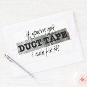 Duct tapewisselaar IT-Humor Rechthoekige Sticker (Envelop)