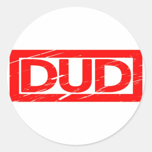 Dud Stamp Ronde Sticker (Voorkant)