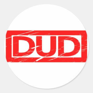 Dud Stamp Ronde Sticker