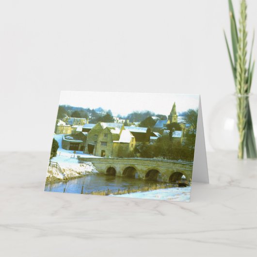 Duddington, Northamptonshire sneeuwscène Feestdagen Kaart (Voorkant)