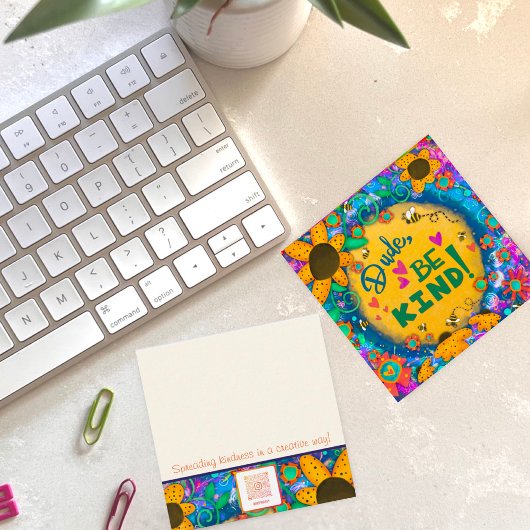 Dude Be Kind Inspirivity Bumblebee Vriendelijkheid Vierkante Visitekaartje