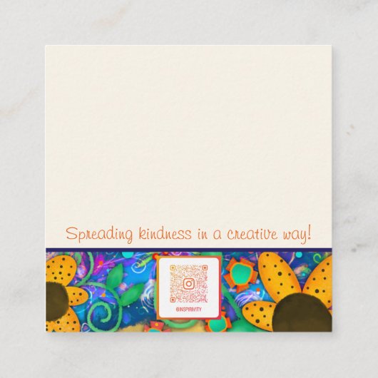 Dude Be Kind Inspirivity Bumblebee Vriendelijkheid Vierkante Visitekaartje (Achterkant)