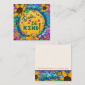Dude Be Kind Inspirivity Bumblebee Vriendelijkheid Vierkante Visitekaartje (Voorkant / Achterkant)
