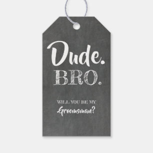 Dude Bro, jij wordt mijn huisgenoot Cadeaulabel