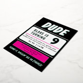 Dude Perfect Inspired Birthday Invitation Folie Uitnodiging (Gedraaid)