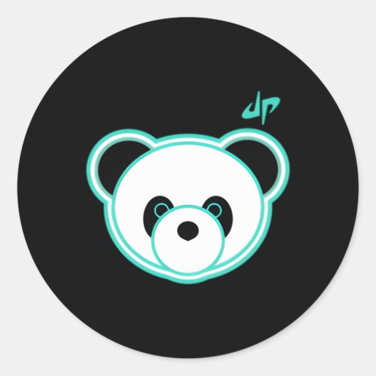 Dude Perfect Panda Ronde Sticker (Voorkant)