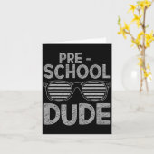 Dude Pre-K leraar student 1e dag terug naar school Kaart (Gele Bloem)