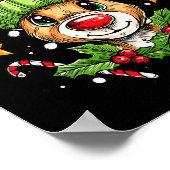 Dude Reindeer Christmas Lights Cozy Reindeer Boy X Poster (Hoek)