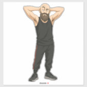 DuDe relaxte houding Sticker (Vel)