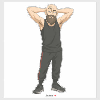 DuDe relaxte houding Sticker